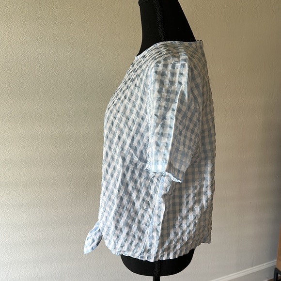 Madewell too, light blue/white checked, EUC, shorter in style, super cute - Picture 2 of 5
